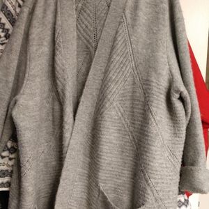 Gray 3x Terra & Sky long sleeve sweater